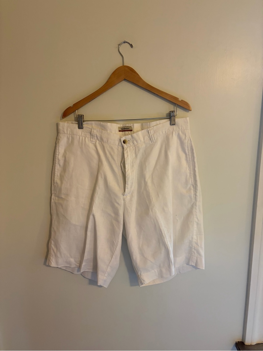 Barry Brocken Men's White Linen Shorts
